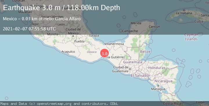 Map of OAXACA, MEXICO