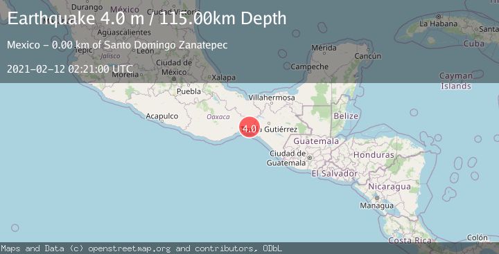 Map of OAXACA, MEXICO