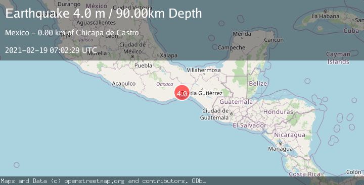 Map of OAXACA, MEXICO