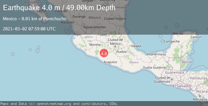 Map of MICHOACAN, MEXICO