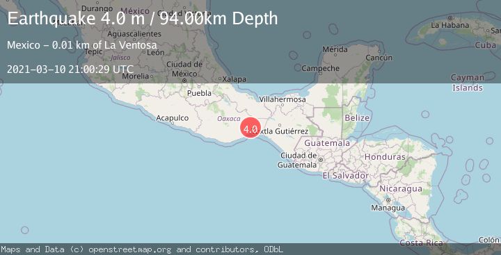 Map of OAXACA, MEXICO