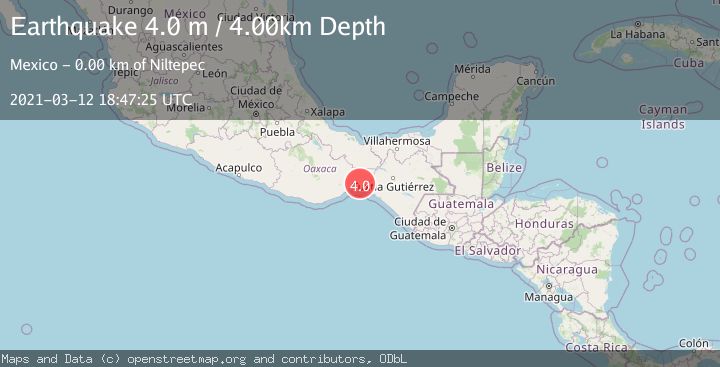 Map of OAXACA, MEXICO