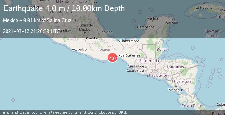 Map of OFFSHORE OAXACA, MEXICO
