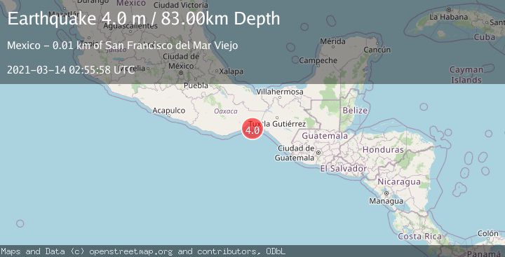 Map of OFFSHORE OAXACA, MEXICO