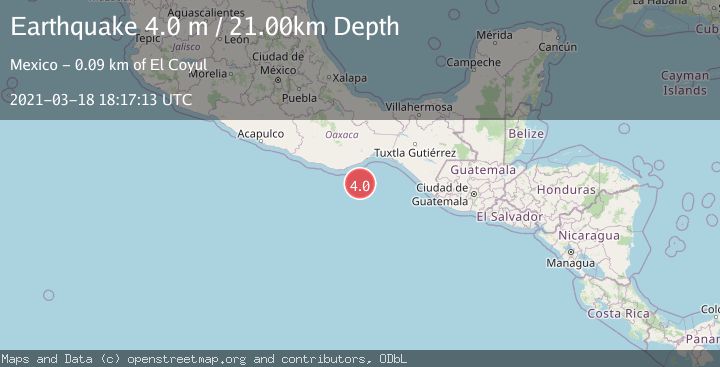 Map of OFFSHORE OAXACA, MEXICO