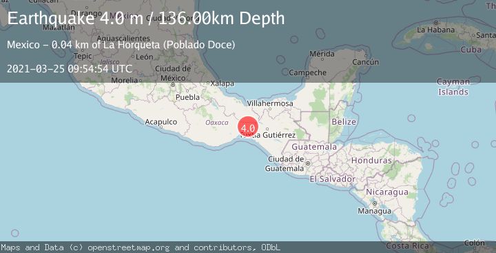 Map of OAXACA, MEXICO