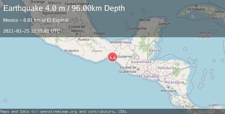 Map of OAXACA, MEXICO