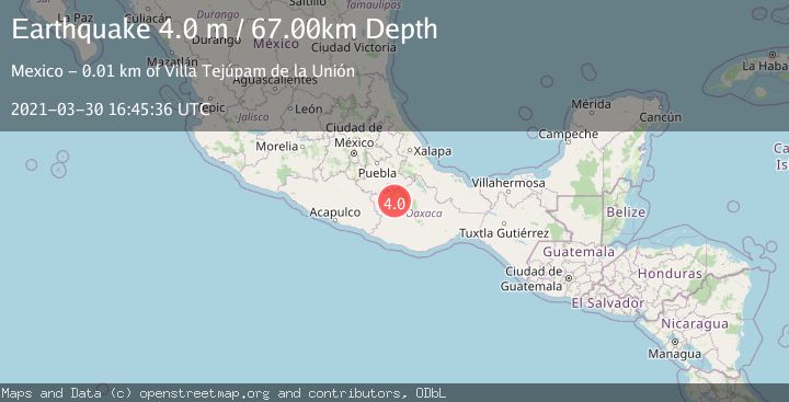 Map of OAXACA, MEXICO