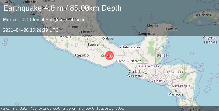 Map of OAXACA, MEXICO