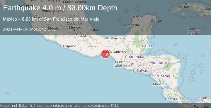Map of OFFSHORE OAXACA, MEXICO