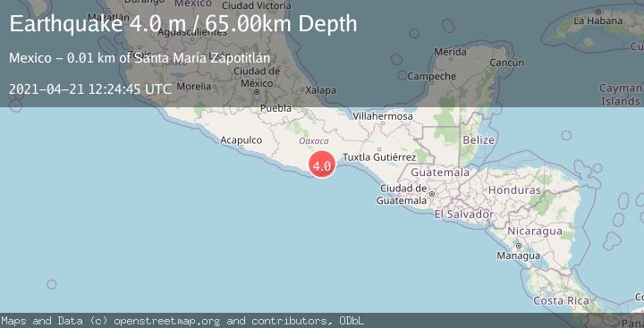 Map of OAXACA, MEXICO