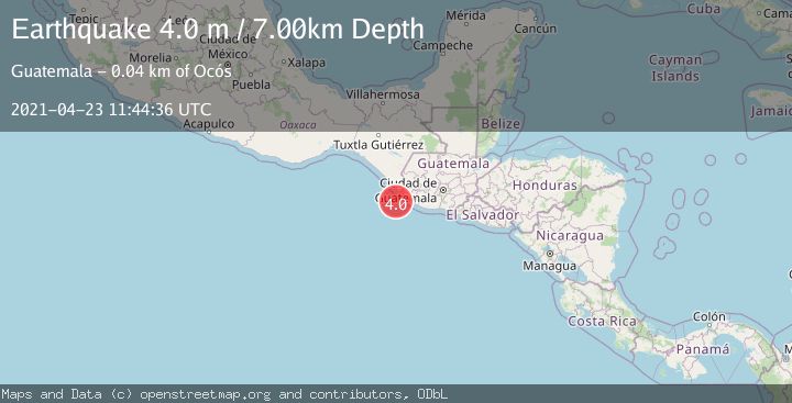 Map of OFFSHORE GUATEMALA