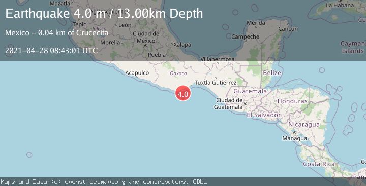 Map of OFFSHORE OAXACA, MEXICO