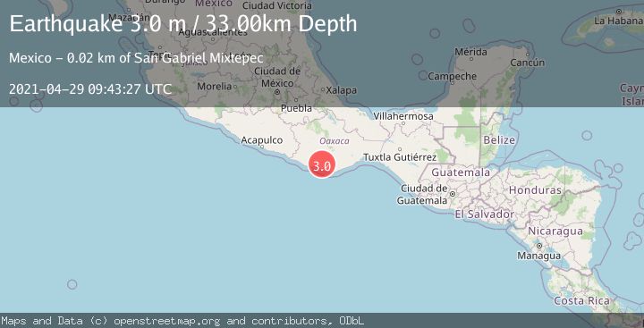 Map of OAXACA, MEXICO