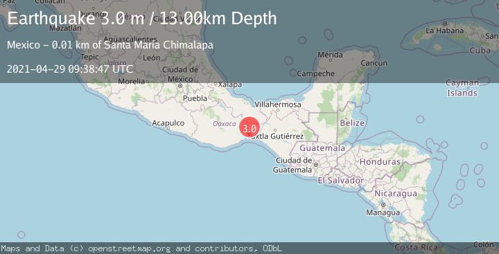 Map of OAXACA, MEXICO