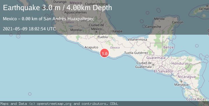 Map of OAXACA, MEXICO