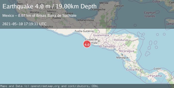 Map of OFFSHORE CHIAPAS, MEXICO