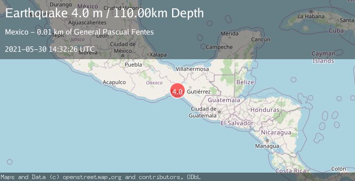 Map of OAXACA, MEXICO