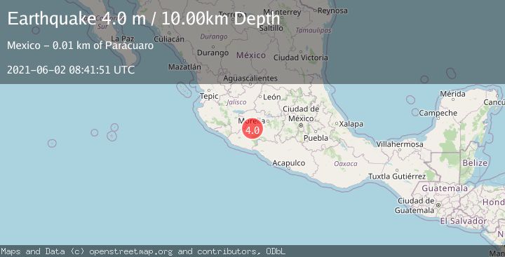 Map of MICHOACAN, MEXICO