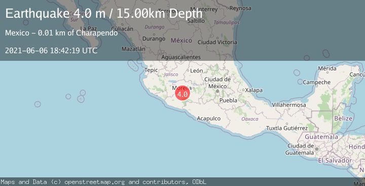Map of MICHOACAN, MEXICO