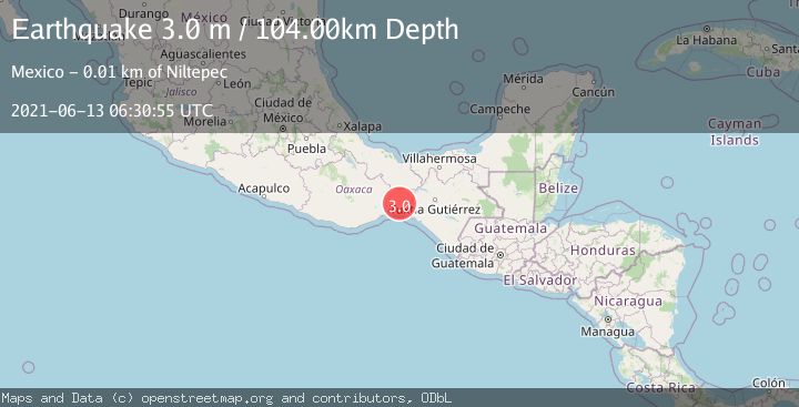 Map of OAXACA, MEXICO