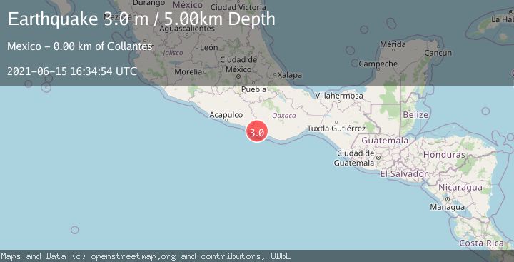 Map of OAXACA, MEXICO