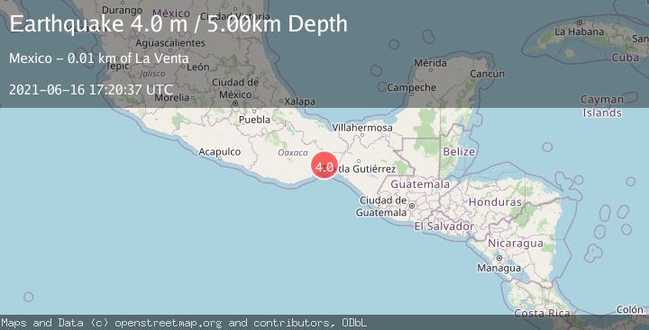 Map of OAXACA, MEXICO