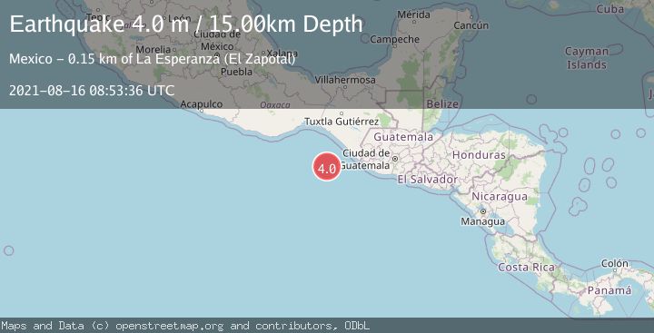 Map of OFF COAST OF CHIAPAS, MEXICO