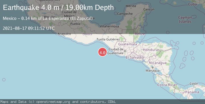 Map of OFF COAST OF CHIAPAS, MEXICO
