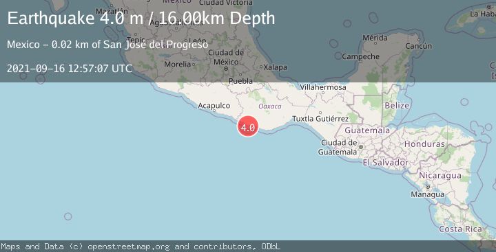 Map of OAXACA, MEXICO
