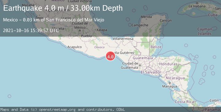 Map of OFFSHORE OAXACA, MEXICO