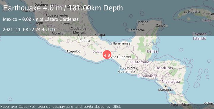 Map of OAXACA, MEXICO