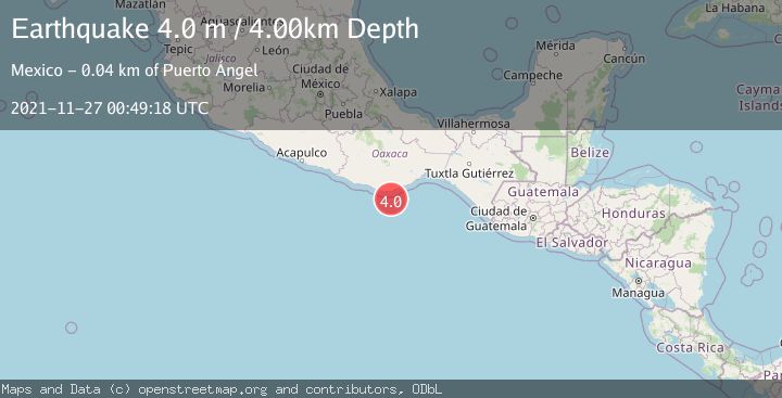 Map of OFFSHORE OAXACA, MEXICO