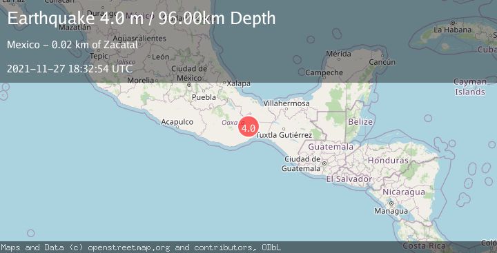 Map of OAXACA, MEXICO