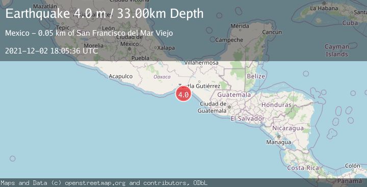 Map of OFFSHORE OAXACA, MEXICO