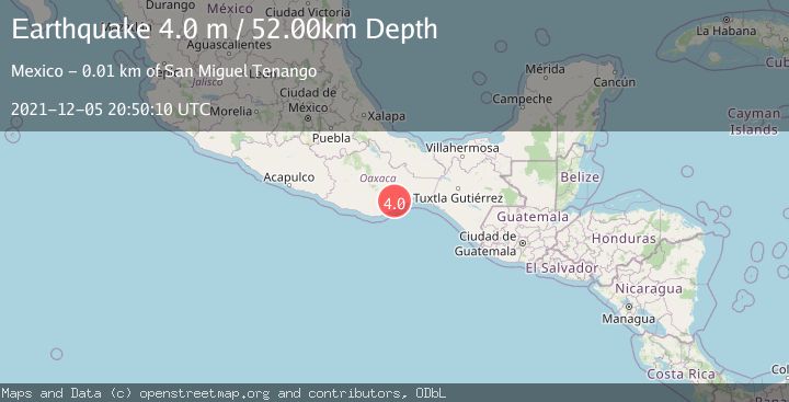 Map of OAXACA, MEXICO