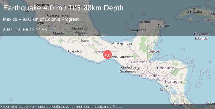 Map of OAXACA, MEXICO
