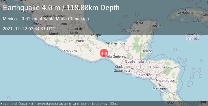Map of OAXACA, MEXICO