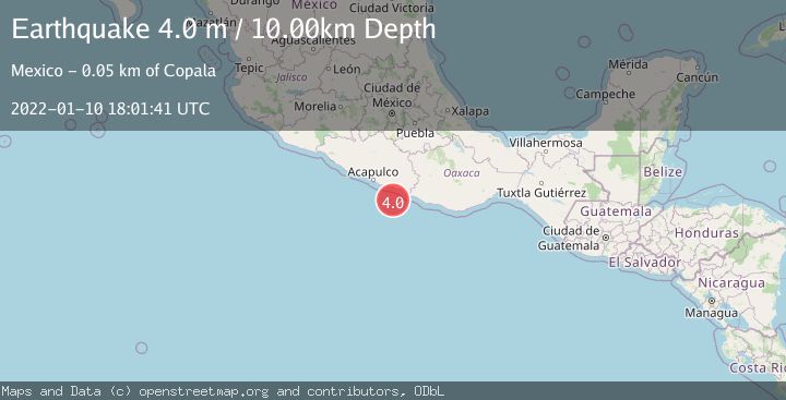 Map of OFFSHORE GUERRERO, MEXICO