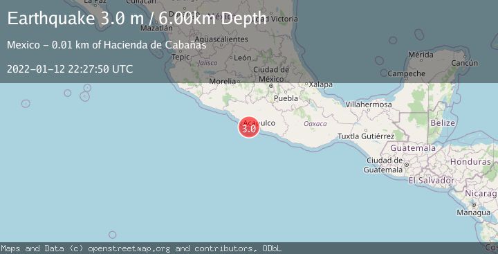 Map of OFFSHORE GUERRERO, MEXICO