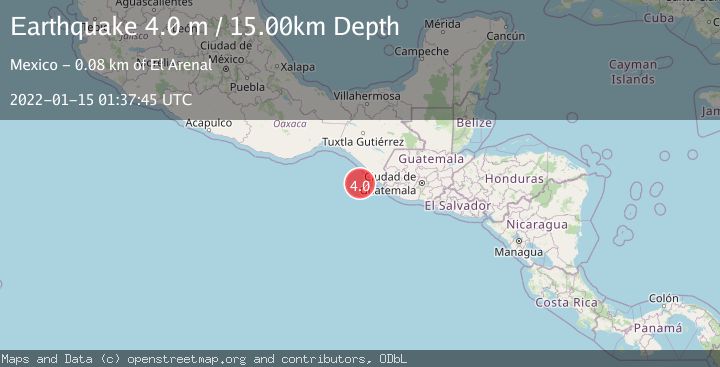 Map of OFFSHORE CHIAPAS, MEXICO