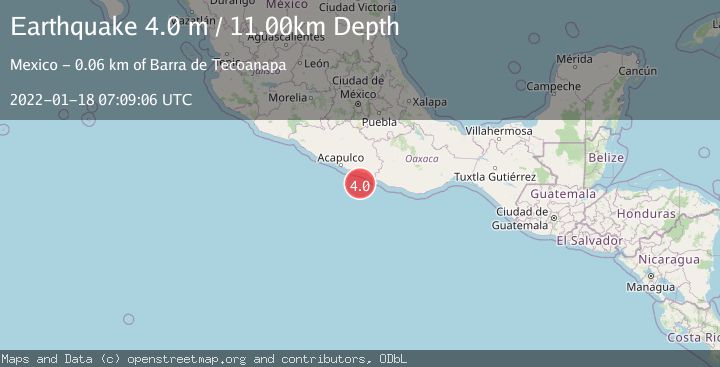 Map of OFFSHORE GUERRERO, MEXICO