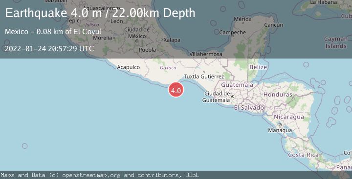 Map of OFFSHORE OAXACA, MEXICO