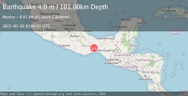 Map of OAXACA, MEXICO