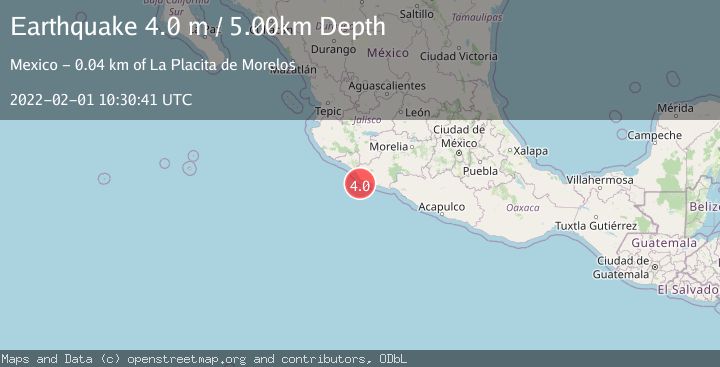 Map of OFFSHORE MICHOACAN, MEXICO