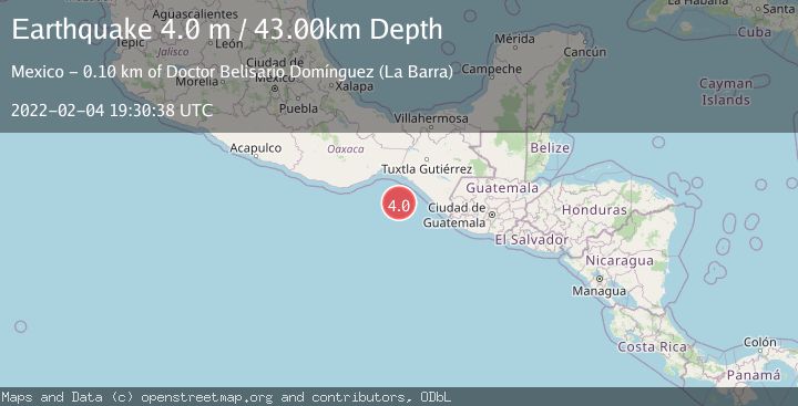 Map of OFF COAST OF CHIAPAS, MEXICO