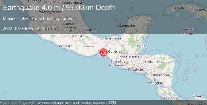 Map of OAXACA, MEXICO