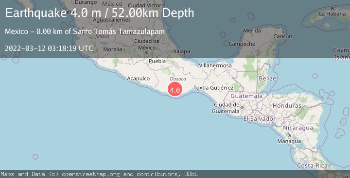 Map of OAXACA, MEXICO