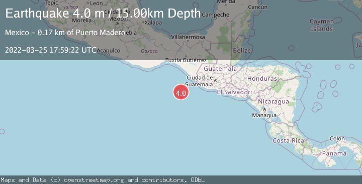 Map of OFF COAST OF CHIAPAS, MEXICO