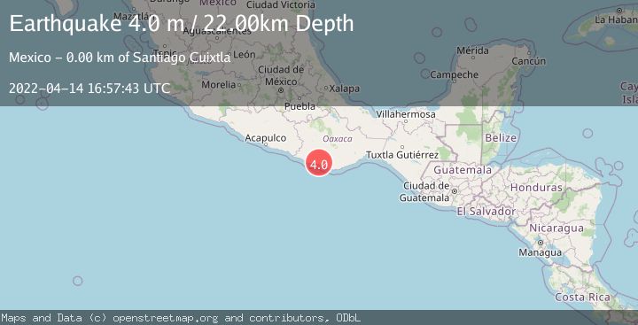 Map of OAXACA, MEXICO
